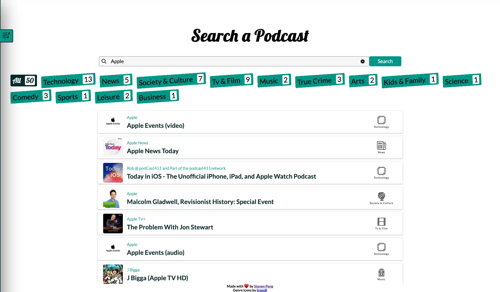 Podcast Player Web App screenshot - 0