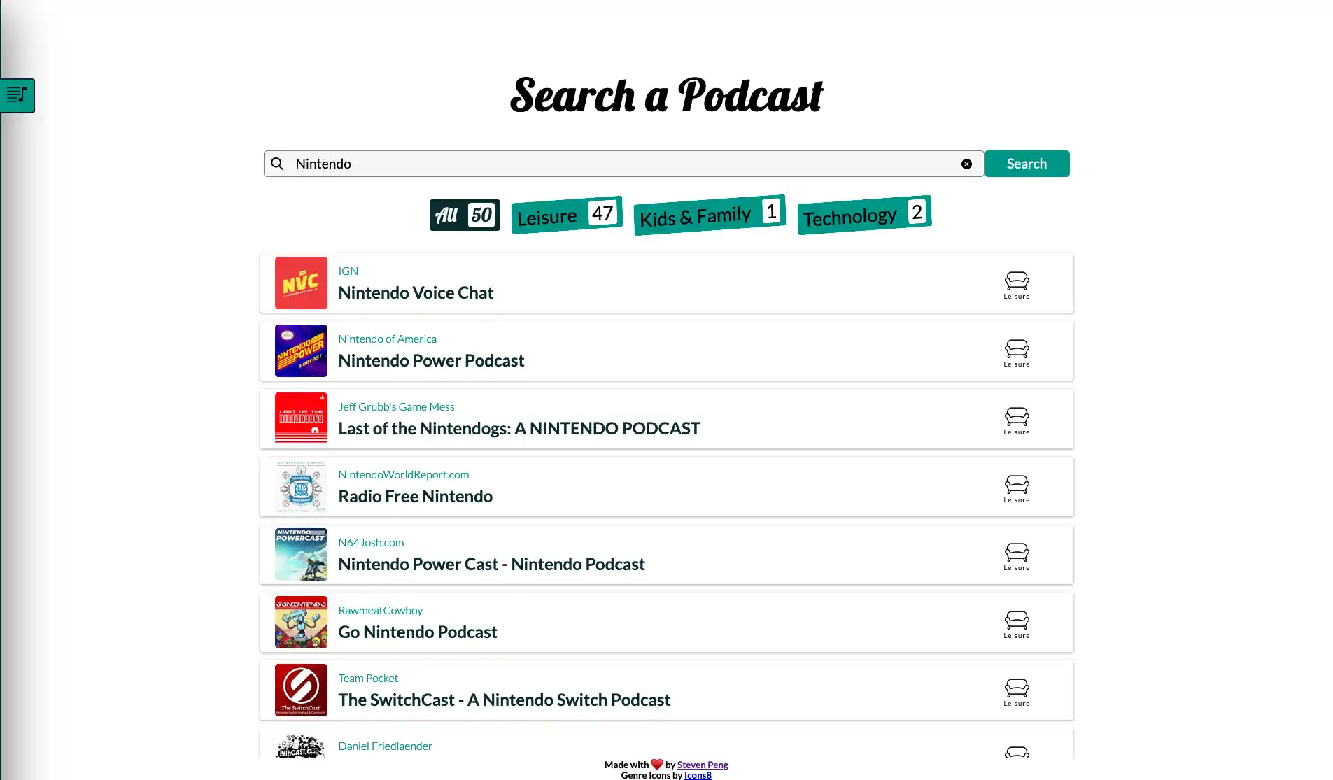Podcast Player Web App screenshot - 1
