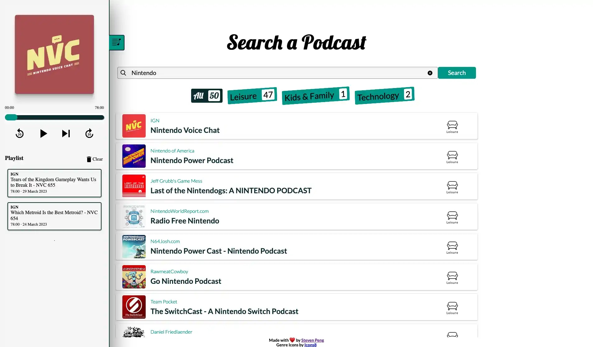 Podcast Player Web App screenshot - 3